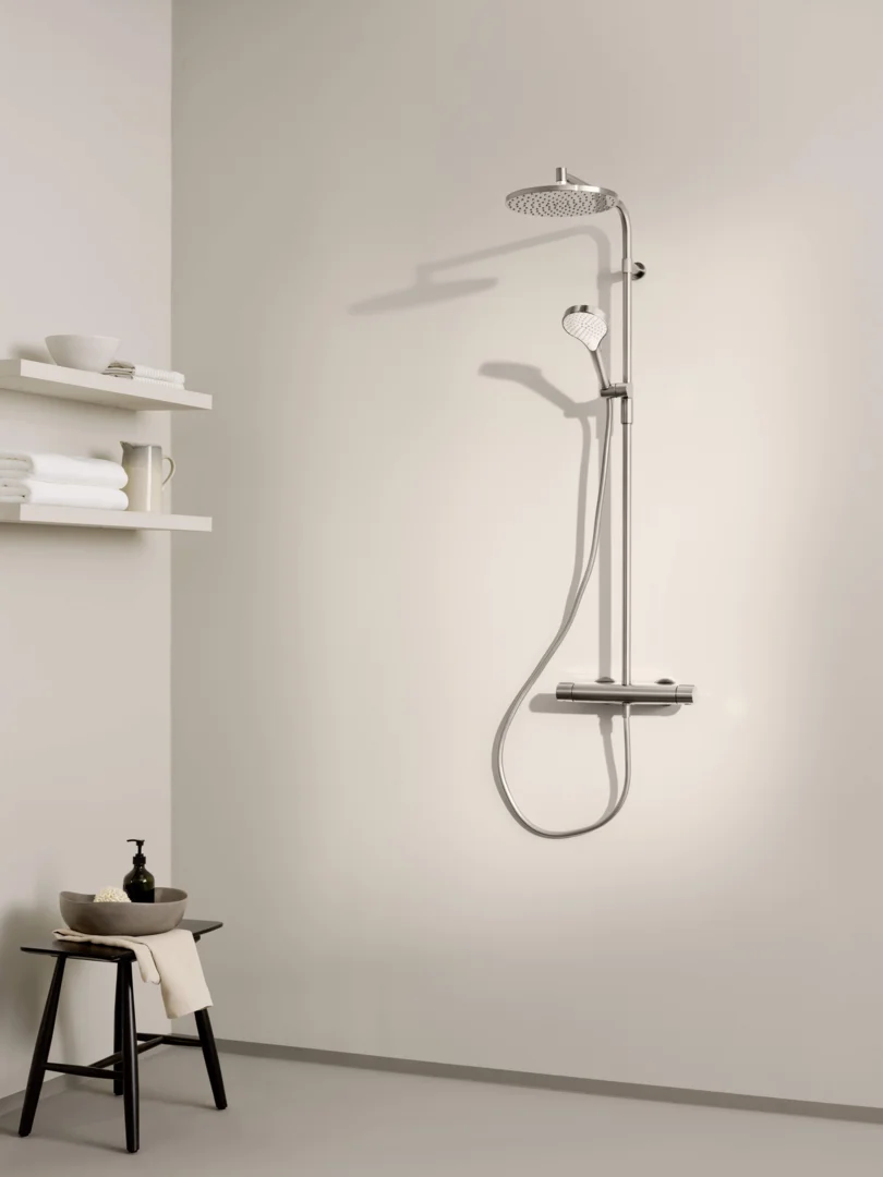 7192N-80+6515920180_BRUSHED STEEL SHOWER SYSTEM